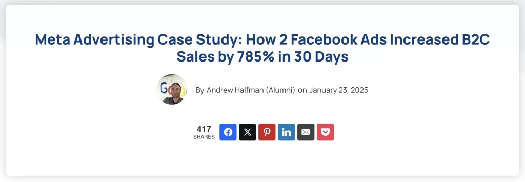 meta advertising case study