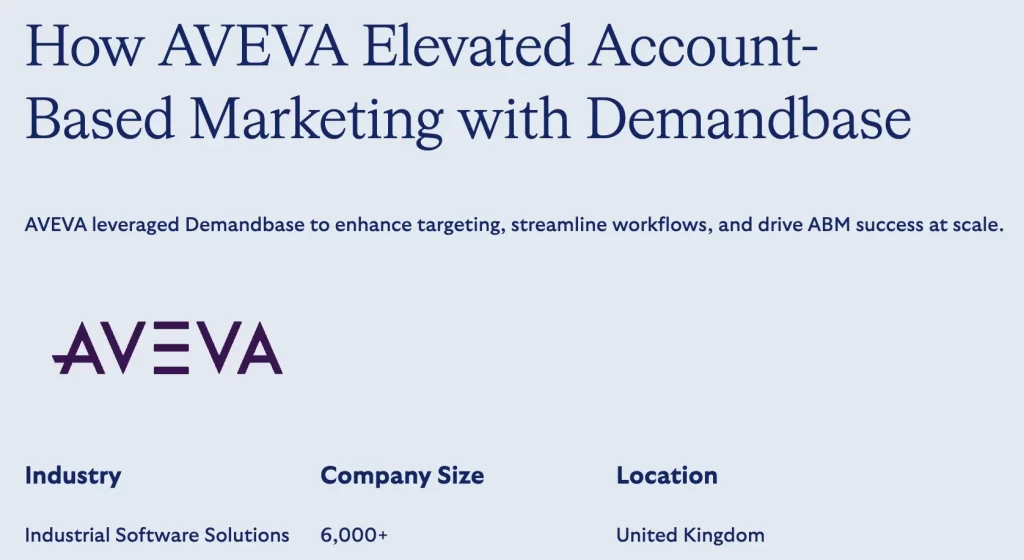 aveva and demandbase abm intent case study