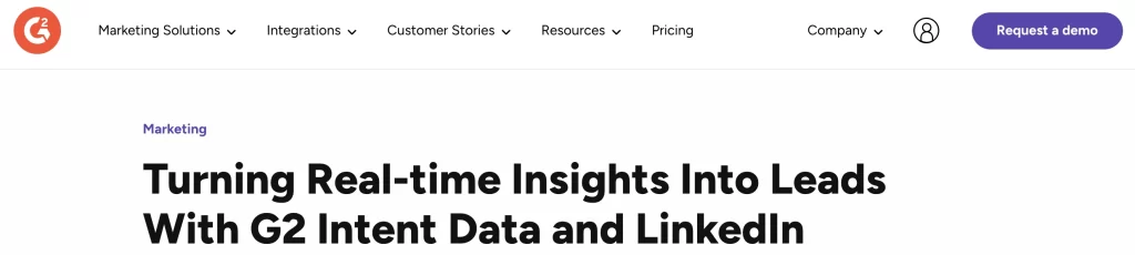 g2 buyer intent data and linkedin ads orchestration